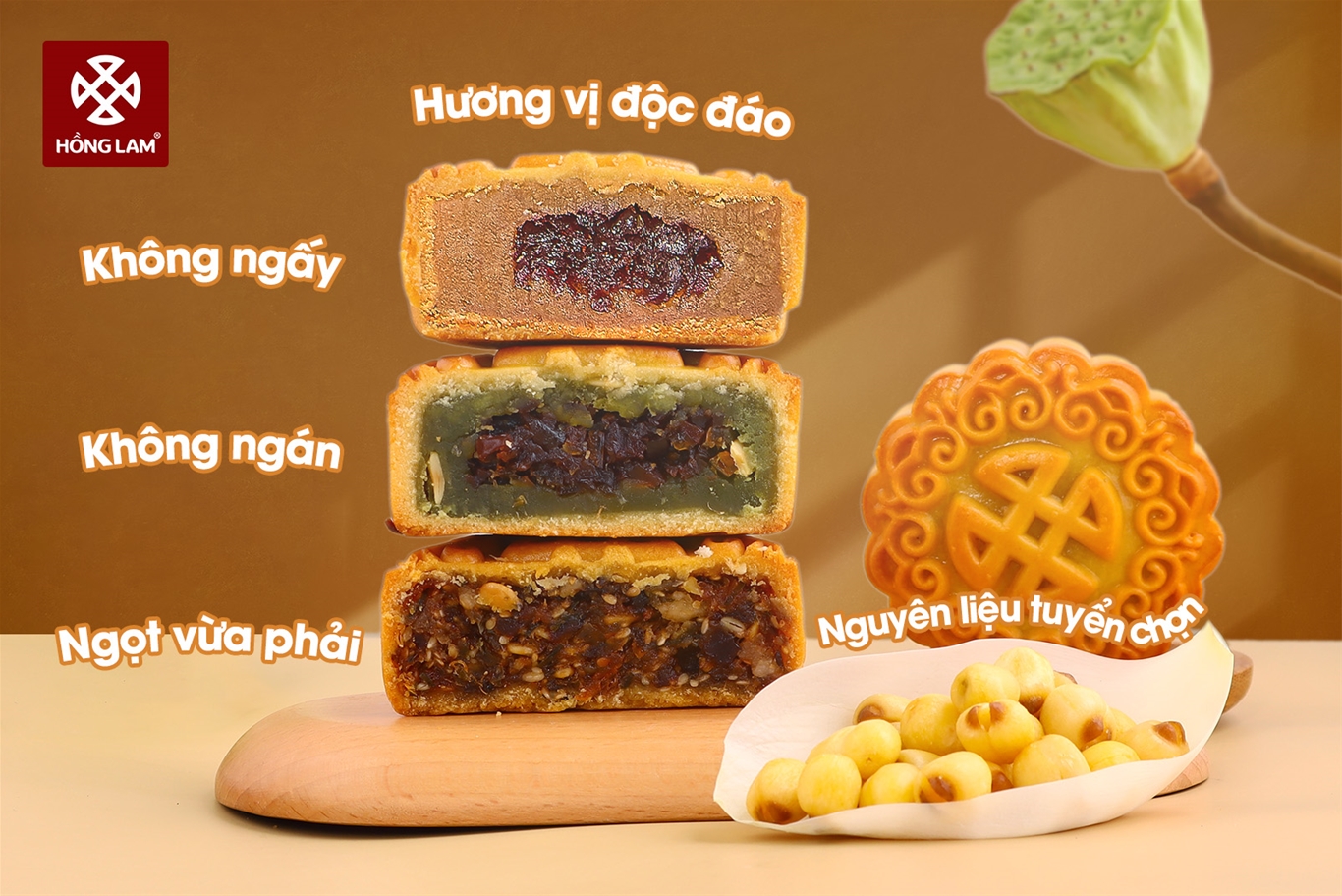 Bánh Trung Thu nhân ô mai Hồng Lam