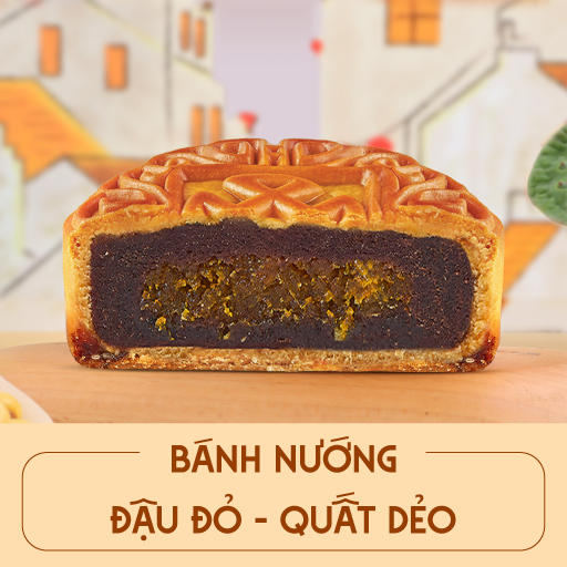 Bánh Trung Thu nhân Đậu đỏ - Quất dẻo