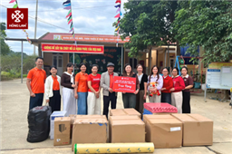 Hồng Lam chung tay hỗ trợ Trường Mầm non Kim Lư (Thái Nguyên) sau bão lũ