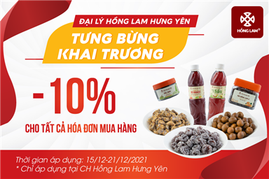 Ưu đãi cực lớn chào mừng khai trương đại lý Hồng Lam tại Hưng Yên